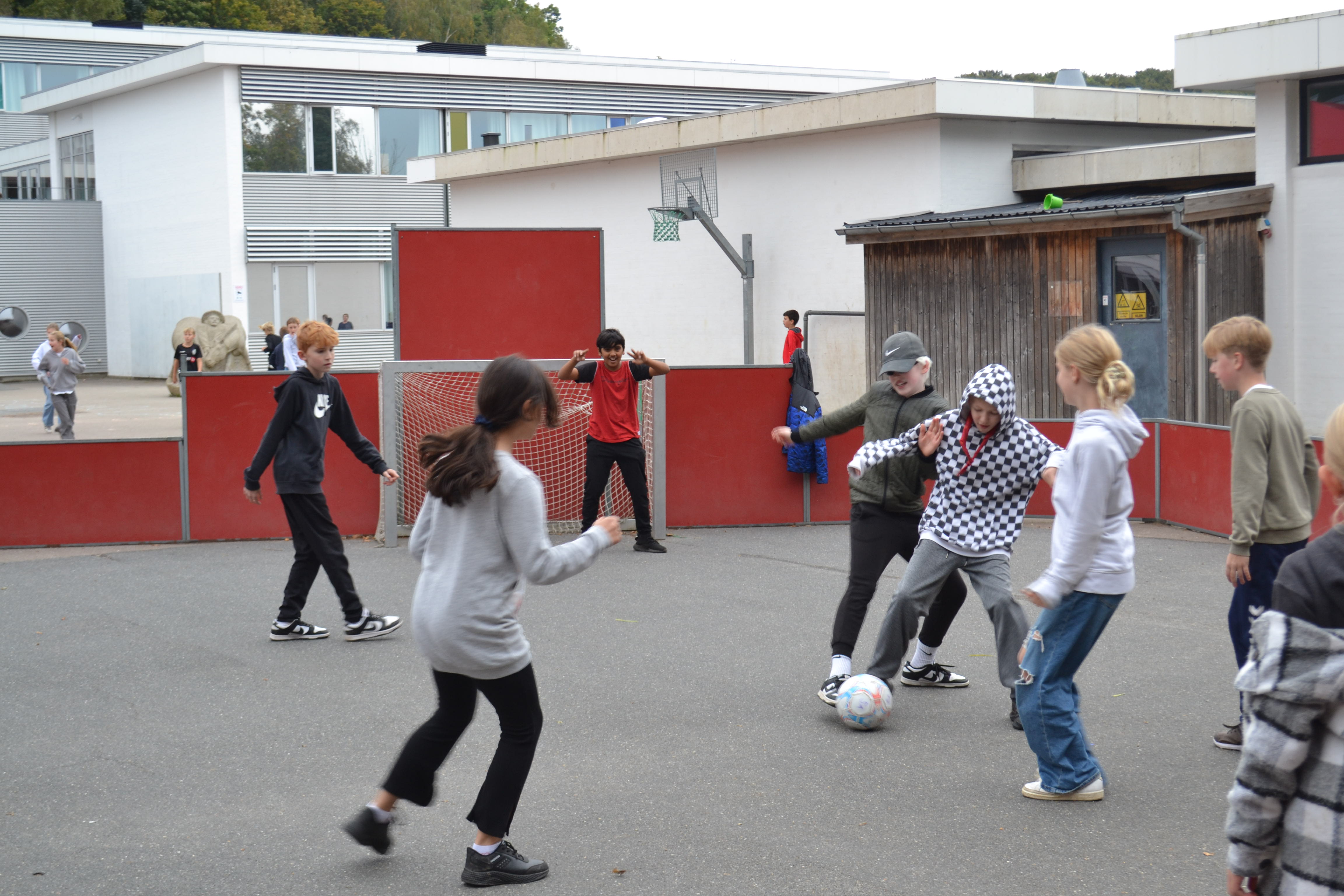 Børn som spiller bold
